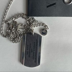 COPY - Armani Exchange Necklace Metal Dark Grey L…